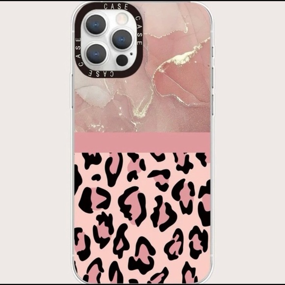 LLK Accessories - Marbled pink leopard print iPhone 13 case